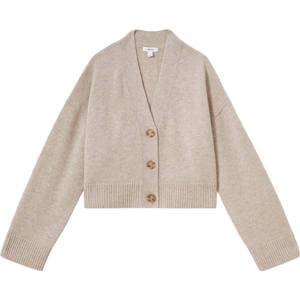 REISS RIXY Wool Cashmere Cropped Cardigan